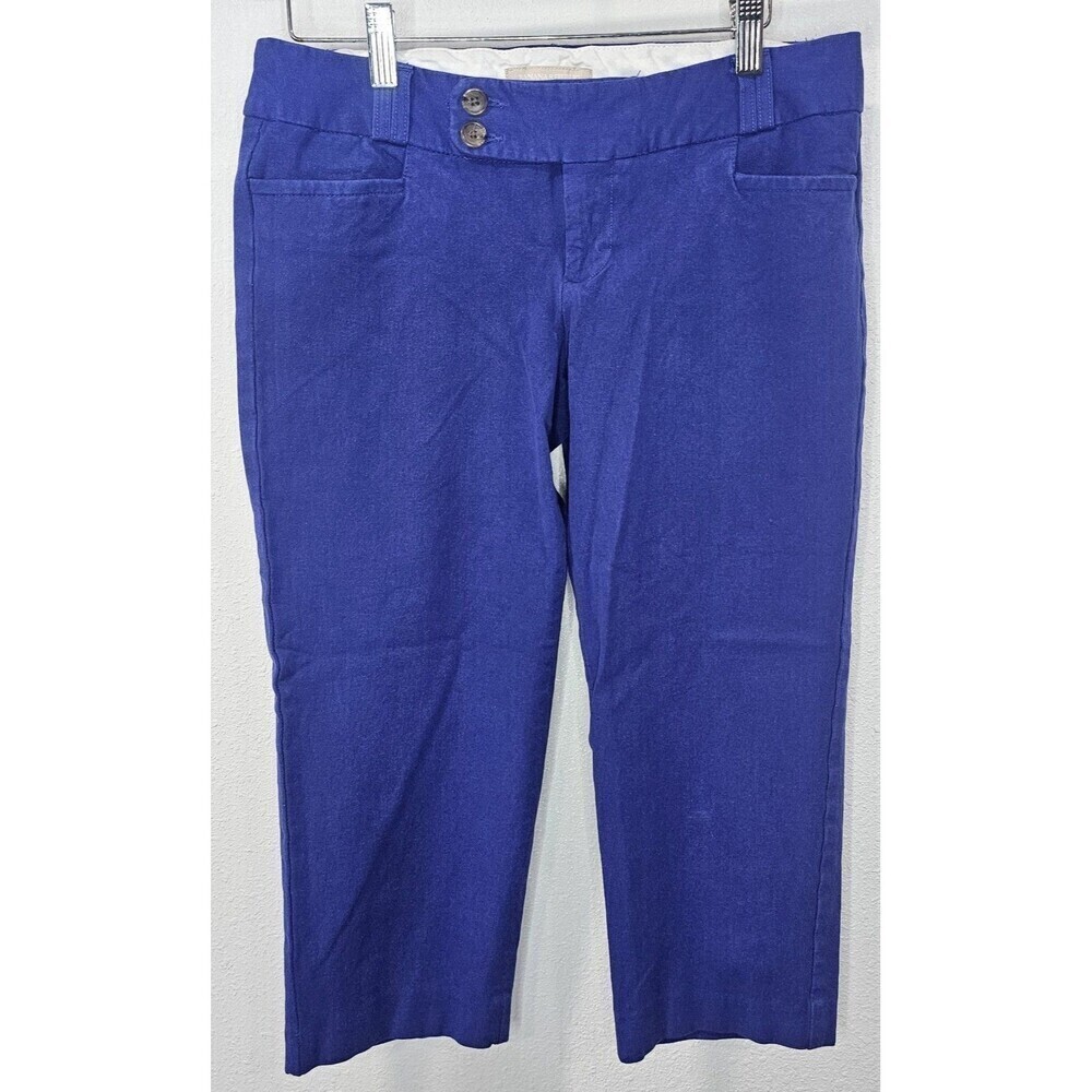 Banana Republic Petite Martin Fit Capri Pants Women's 8P Cobalt Blue